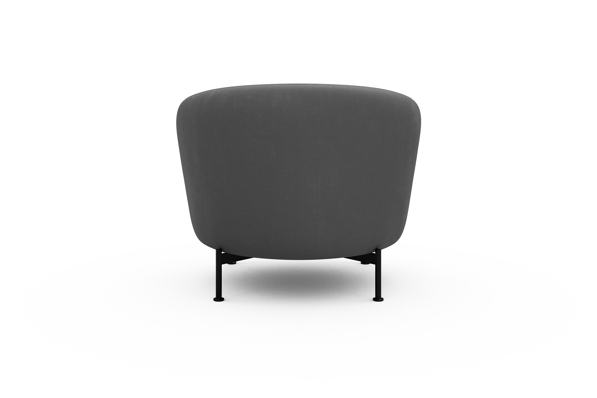 Sessel Ronda X-Metallgestell Schwarz Cordufine-Grey