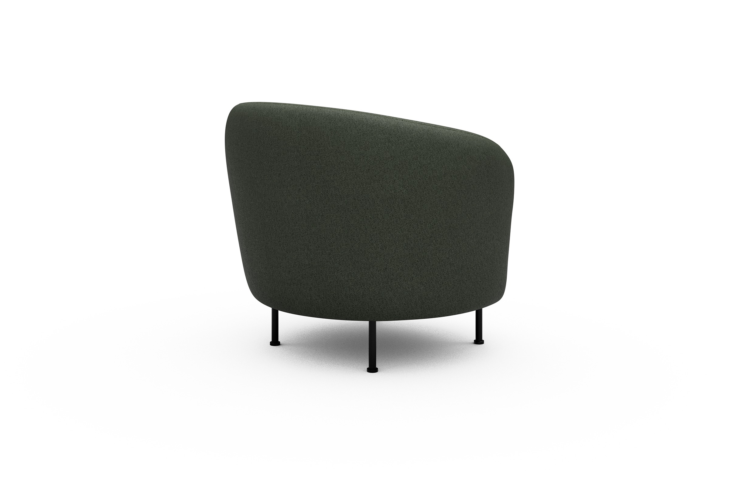 Sessel Ronda Metallbeine Schwarz Denari-Forest-Green
