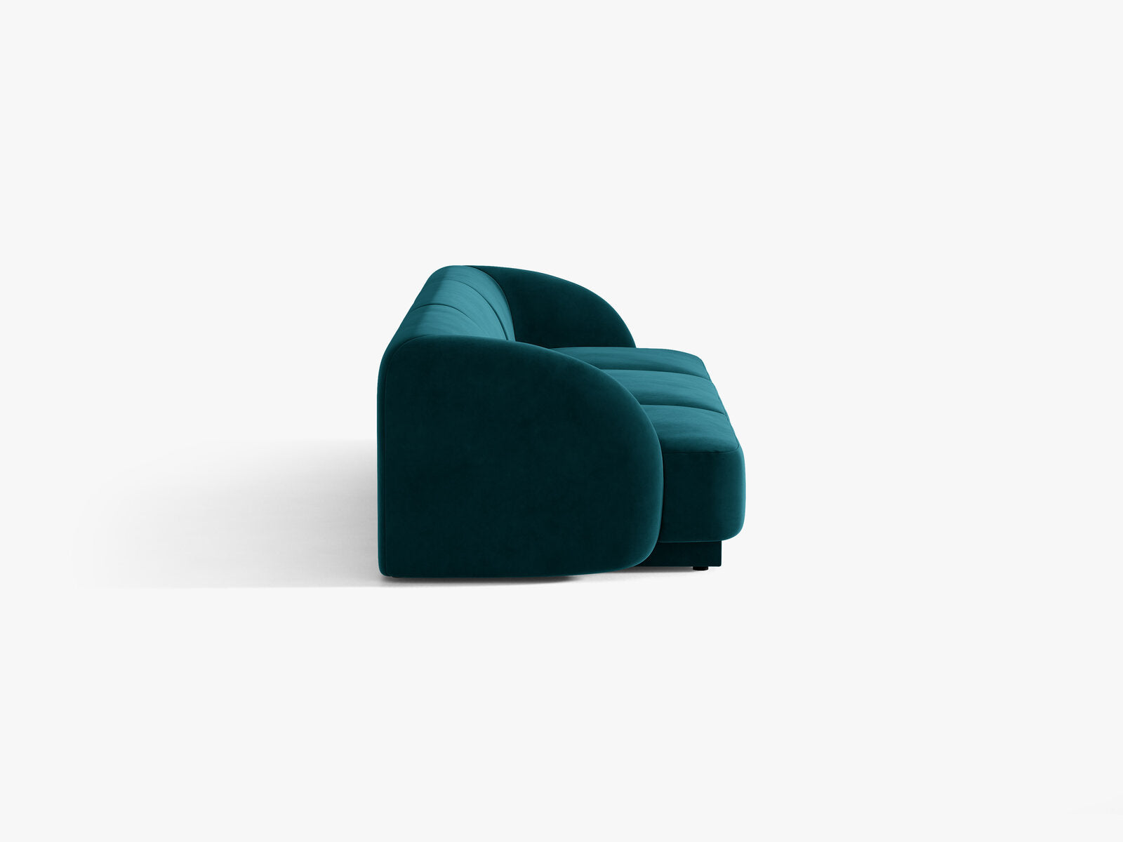 Micadoni Sofa Miley 3-Sitzer Samt Venus Dunkel Petrol