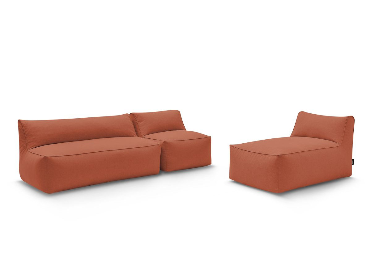Bobochic Riviera Pouf 320 × 135 cm Stoff Orange
