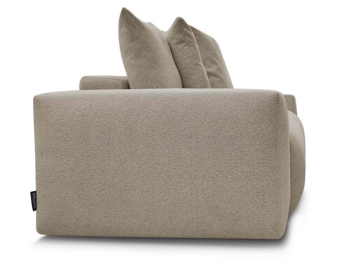 Bobochic Voltaire Sofa 3-Sitzer 280 × 124 cm Melange-Stoff Taupe