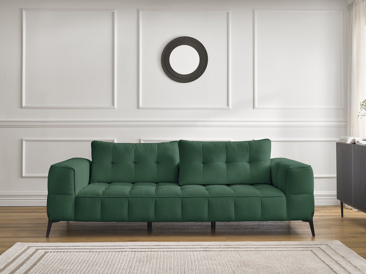 Bobochic Anis Sofa 3-Sitzer Strukturstoff Grün