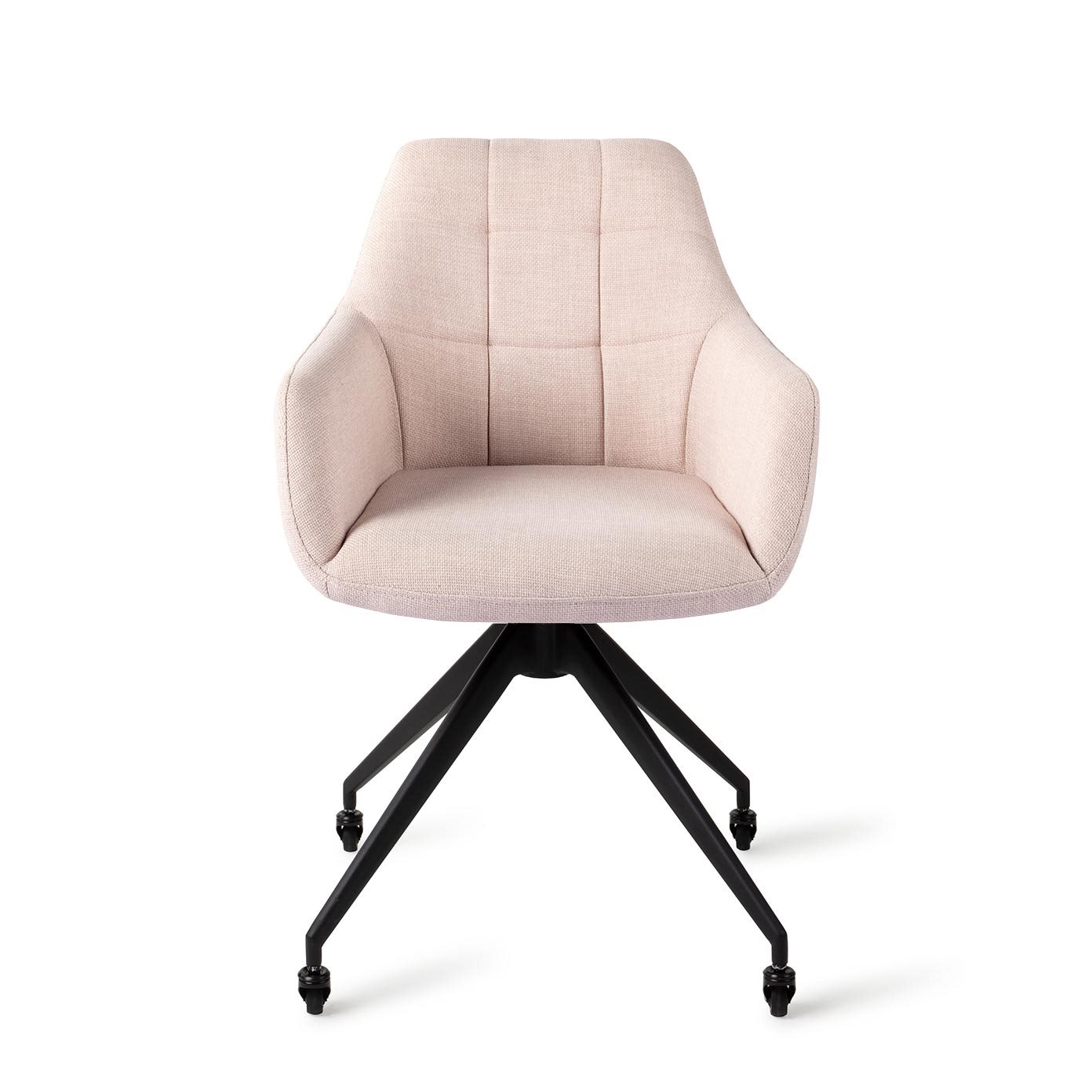Jesper Home Esszimmerstuhl Noto Petal-Pink Caster Schwarz moebelfaktor