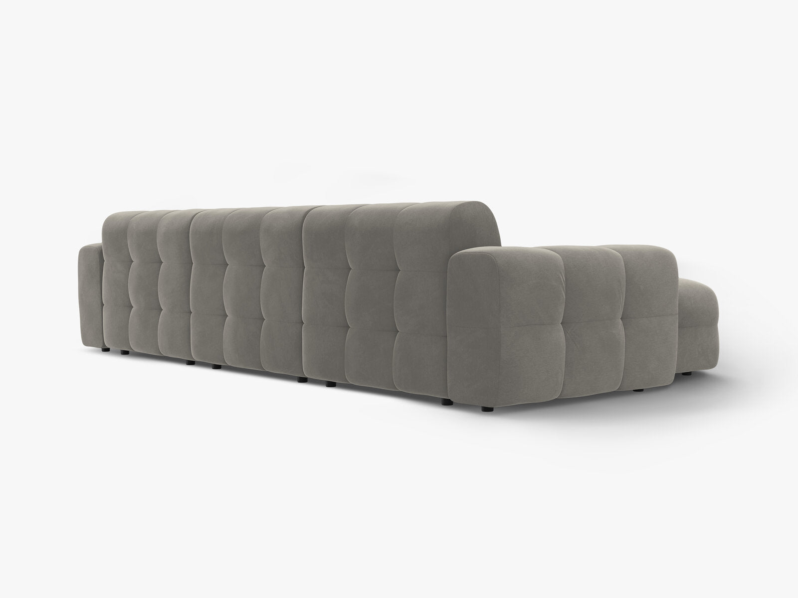 Micadoni Ecksofa Kendal 5-Sitzer Links Samt Magic Velvet Dunkelgrau