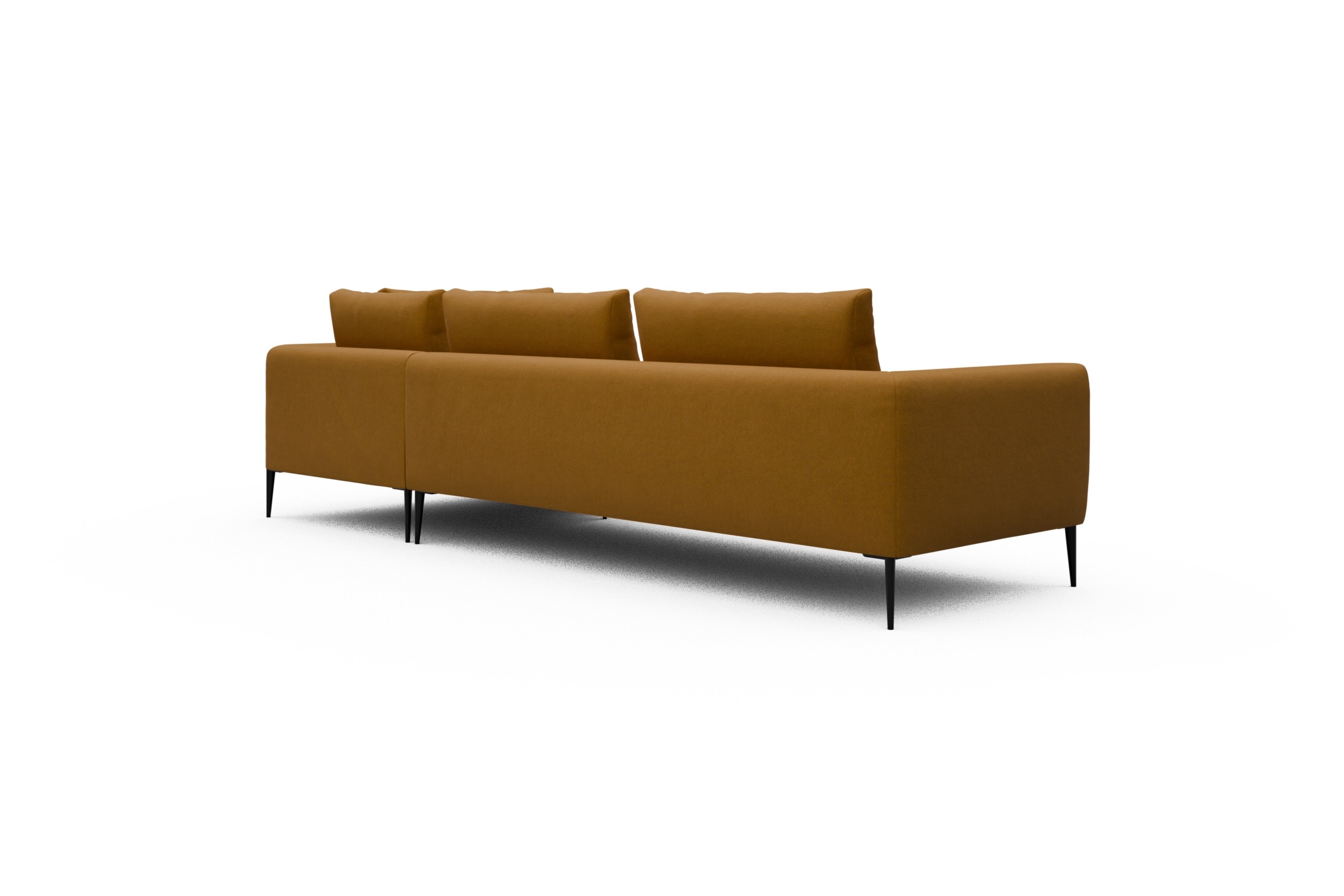Ecksofa Paul Relax-Ecke links mit 3-Sitzer Satya-Ocre
