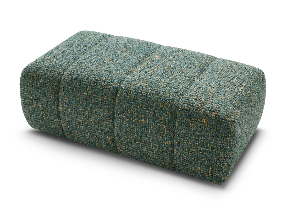 Bobochic Nesty Pouf Melange-Stoff Dunkelgrün