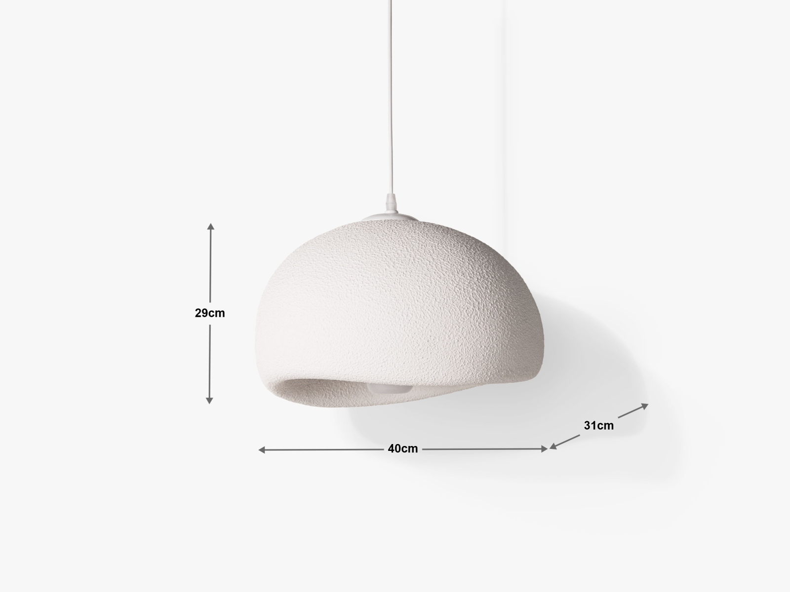Micadoni Edu Pendelleuchte Weiß 40cm