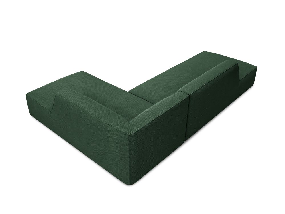 Cosmopolitan Design Ecksofa Siena 4-Sitzer offen Strukturierter Stoff Ottawa Grün Rechts