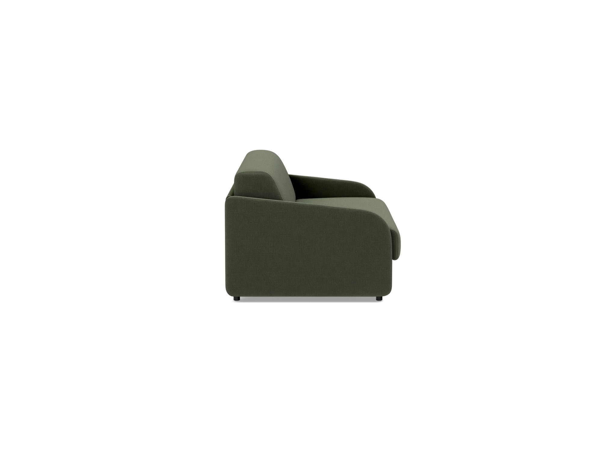 Schlafsofa Eivor mit Memory-Matratze 140 Chenille Esina 413-Olive-Green