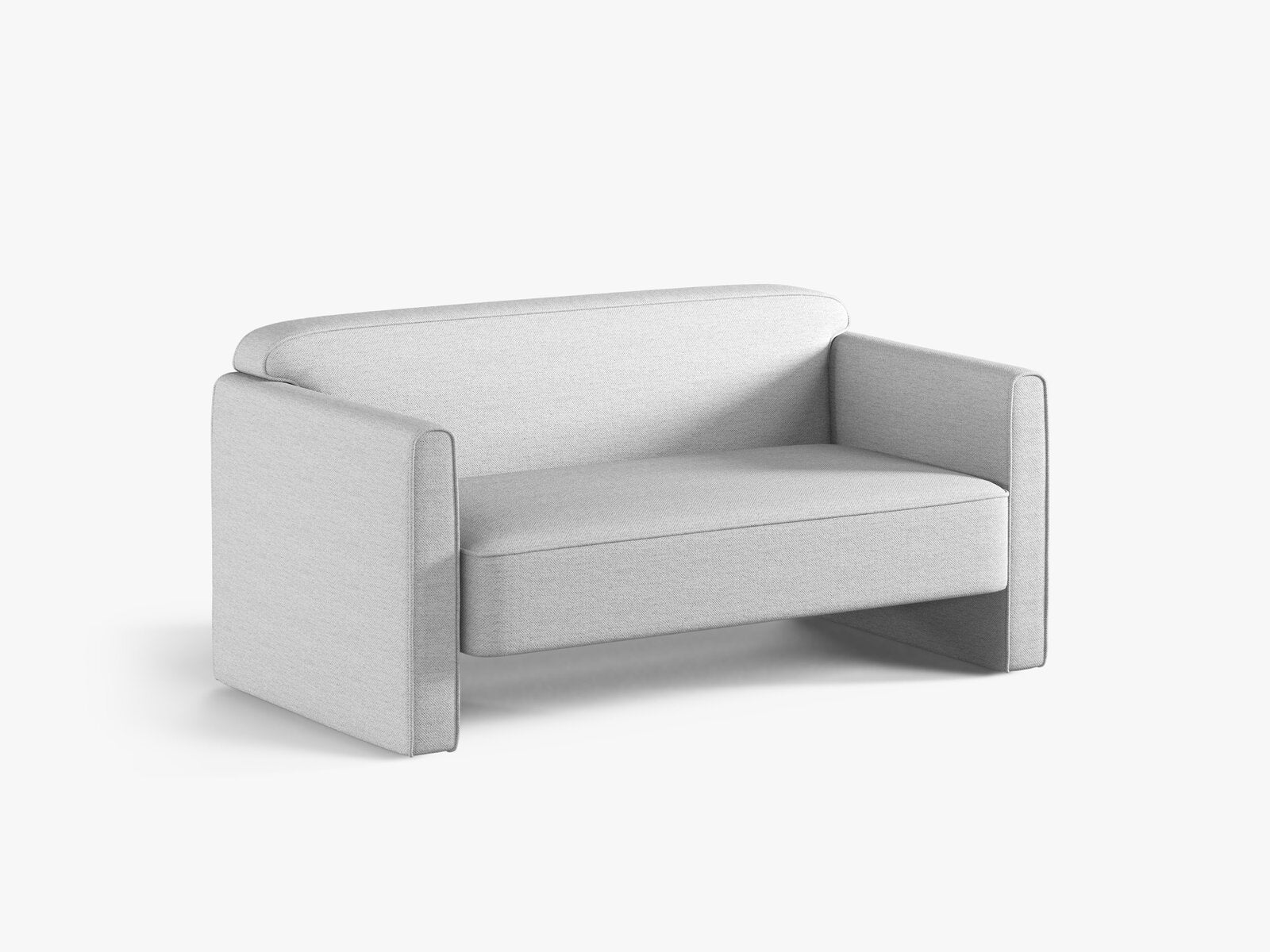 Micadoni Sofa Abby 2-Sitzer Strukturierter Stoff Heritage Hellgrau