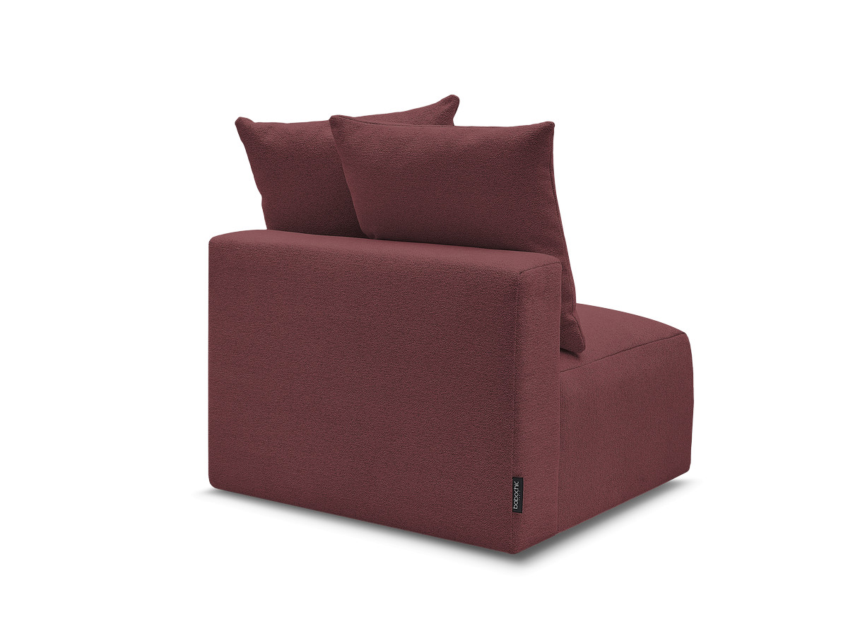 Bobochic Voltaire Sofamodul 1-Sitzer 90 × 100 cm Melange-Stoff Rot