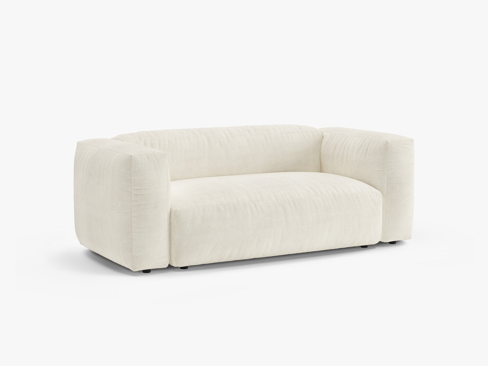 Micadoni Martina Sofa 2-Sitzer Boucle Monet Elfenbein