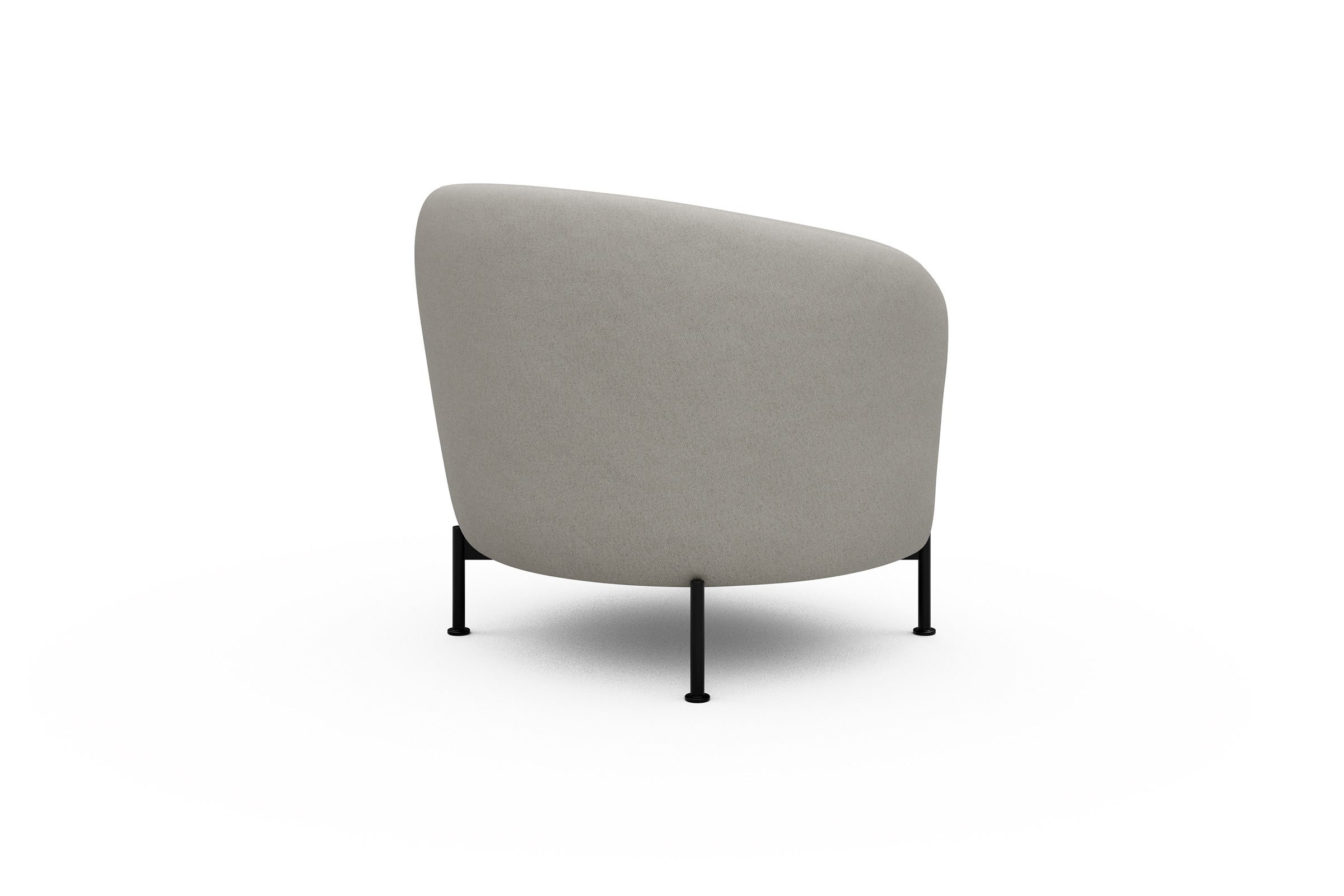 Sessel Ronda X-Metallgestell Schwarz Denari-Clean-Beige