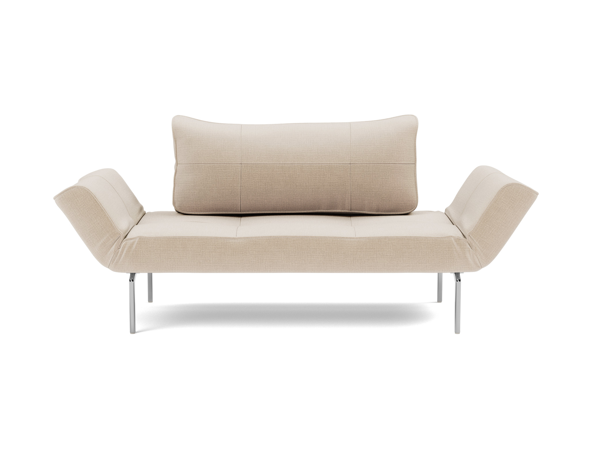 Tagesbett Zeal Chenille Esina 410-Almond-Beige Beine Straw Aluminium