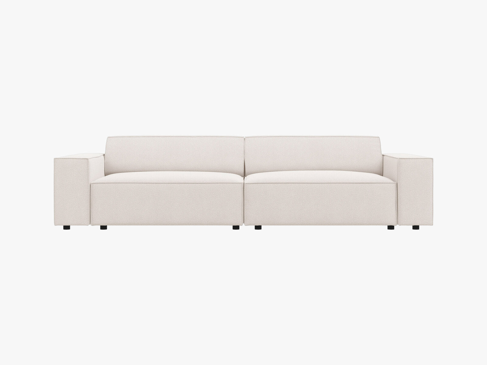 Micadoni 3-Sitzer Sofa Jodie Strukturierter Stoff Megan Helles Beige