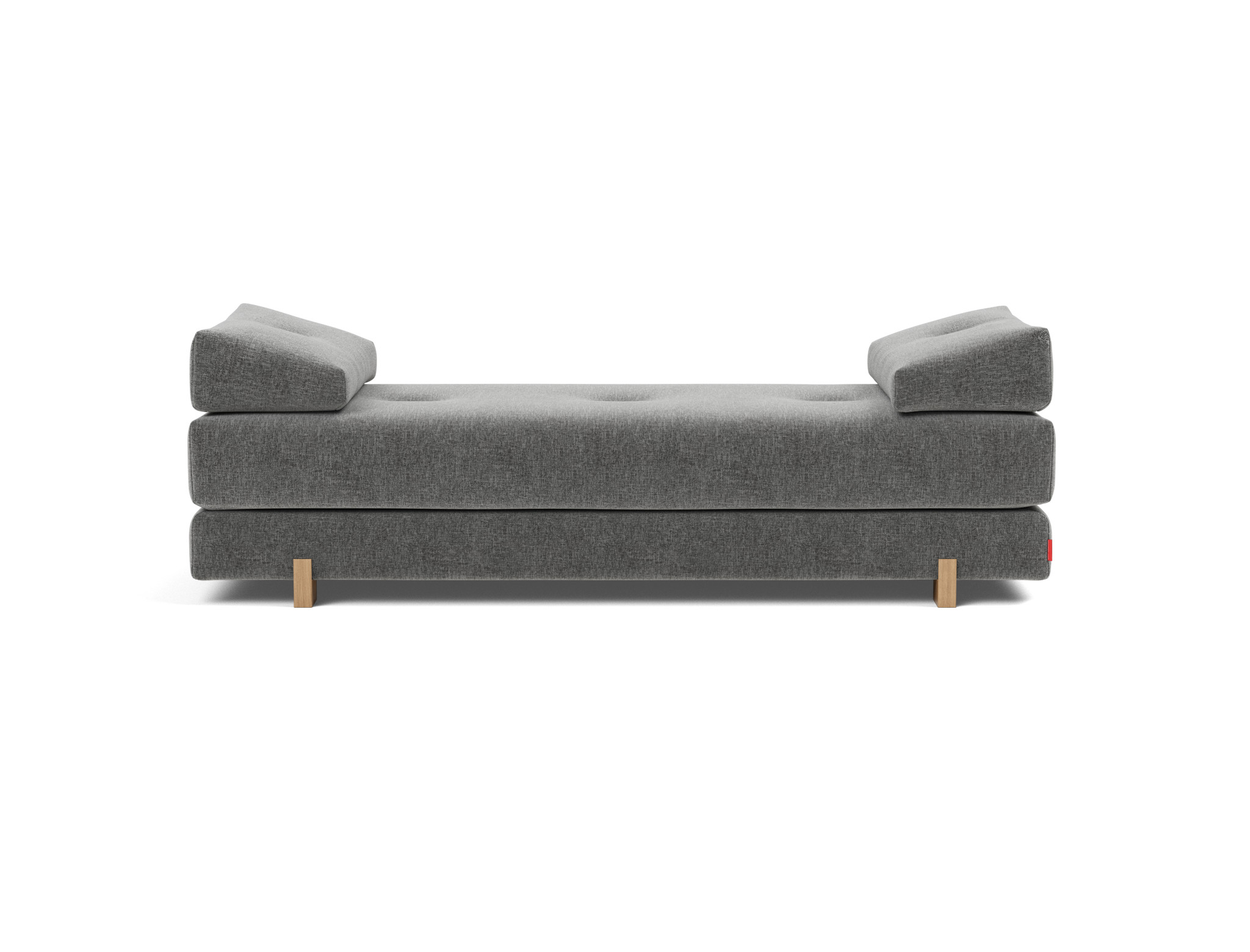 Tagesbett Sigmund Strukturierter Stoff Twist 563-Charcoal Beine Drip Eiche