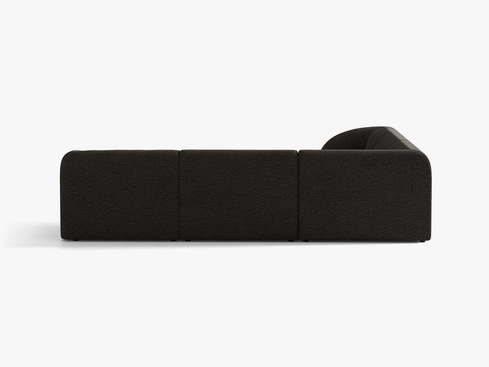 Micadoni 5-Sitzer Symmetrisches Ecksofa Miley Boucle Baloo Braun