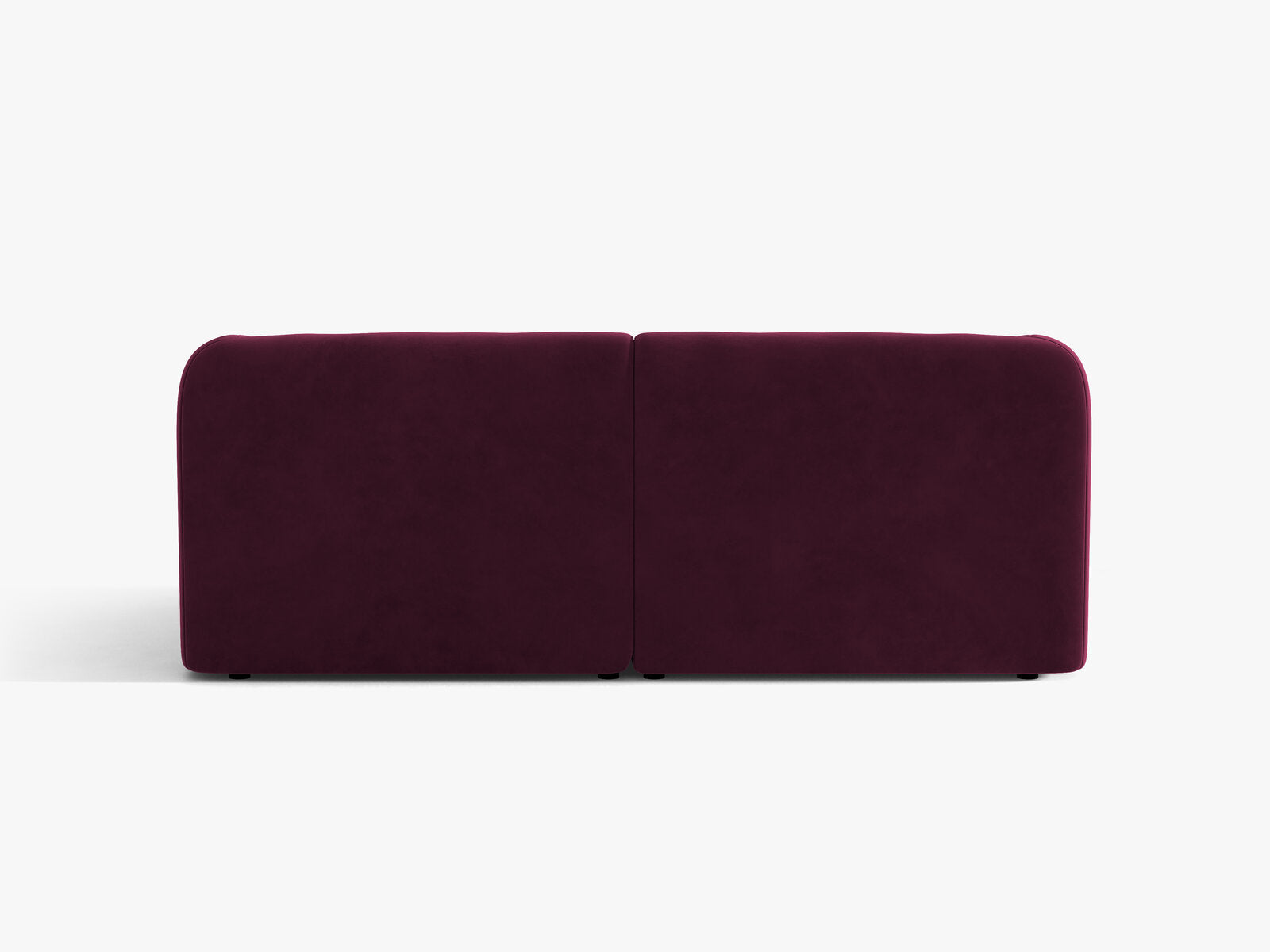 Micadoni Sofa Miley 2-Sitzer Samt Venus Burgunder