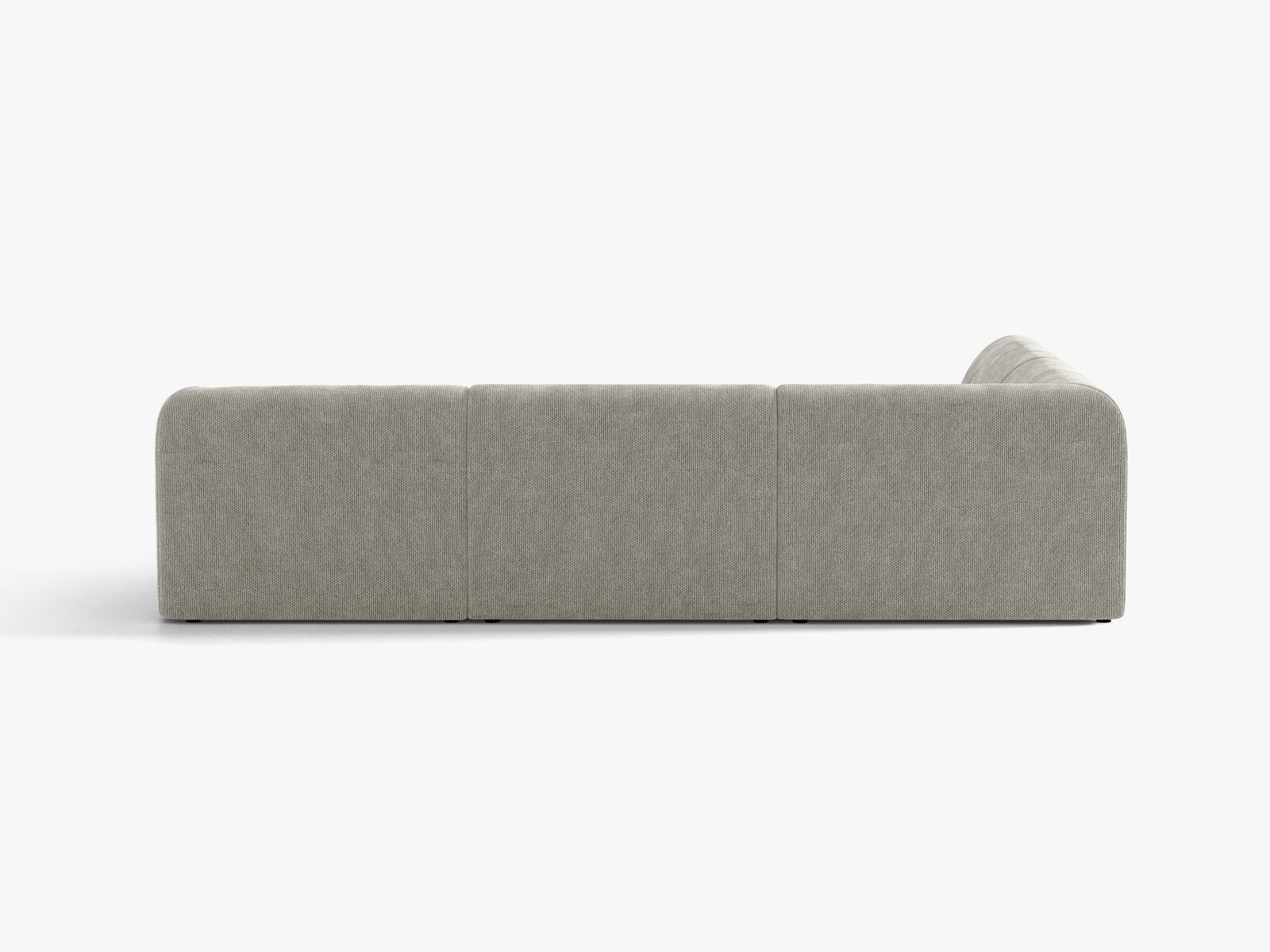 Micadoni Ecksofa Miley 6-Sitzer Links Chenille Haga Hellgrau