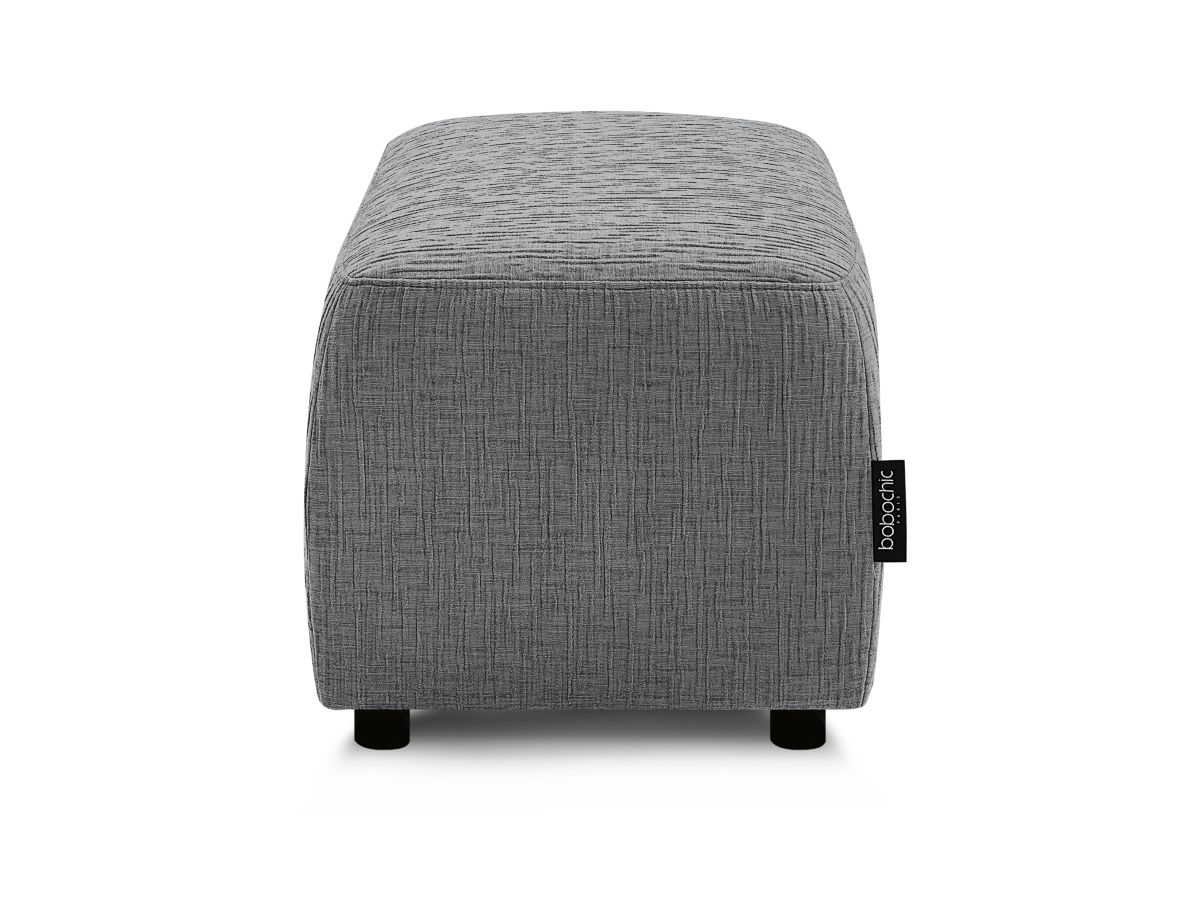 Bobochic Atilla Pouf Strukturstoff Dunkelgrau