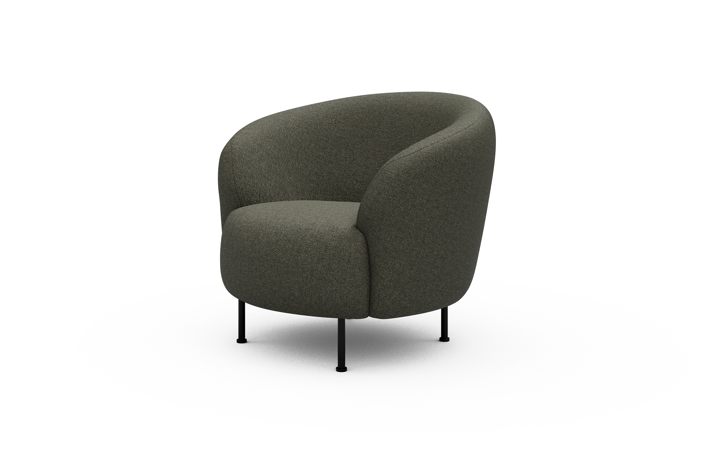 Sessel Ronda Metallbeine Schwarz Sama-Winter-Moss