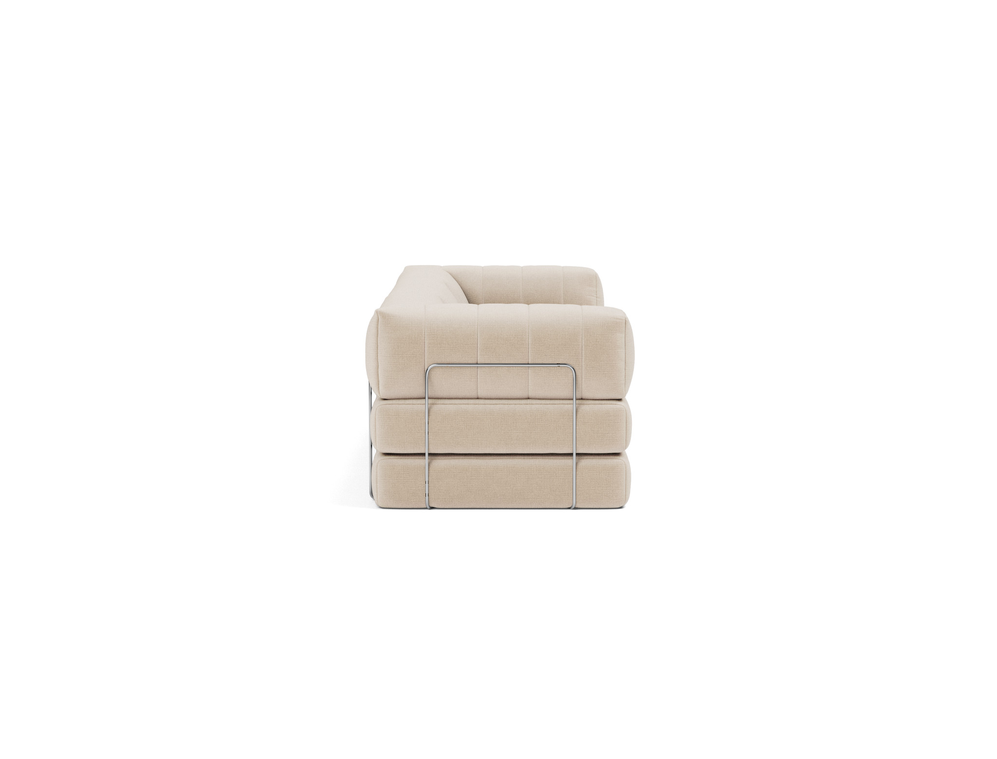 Schlafsofa CozyPad Grand mit Armlehnen Chenille Esina 410-Almond-Beige