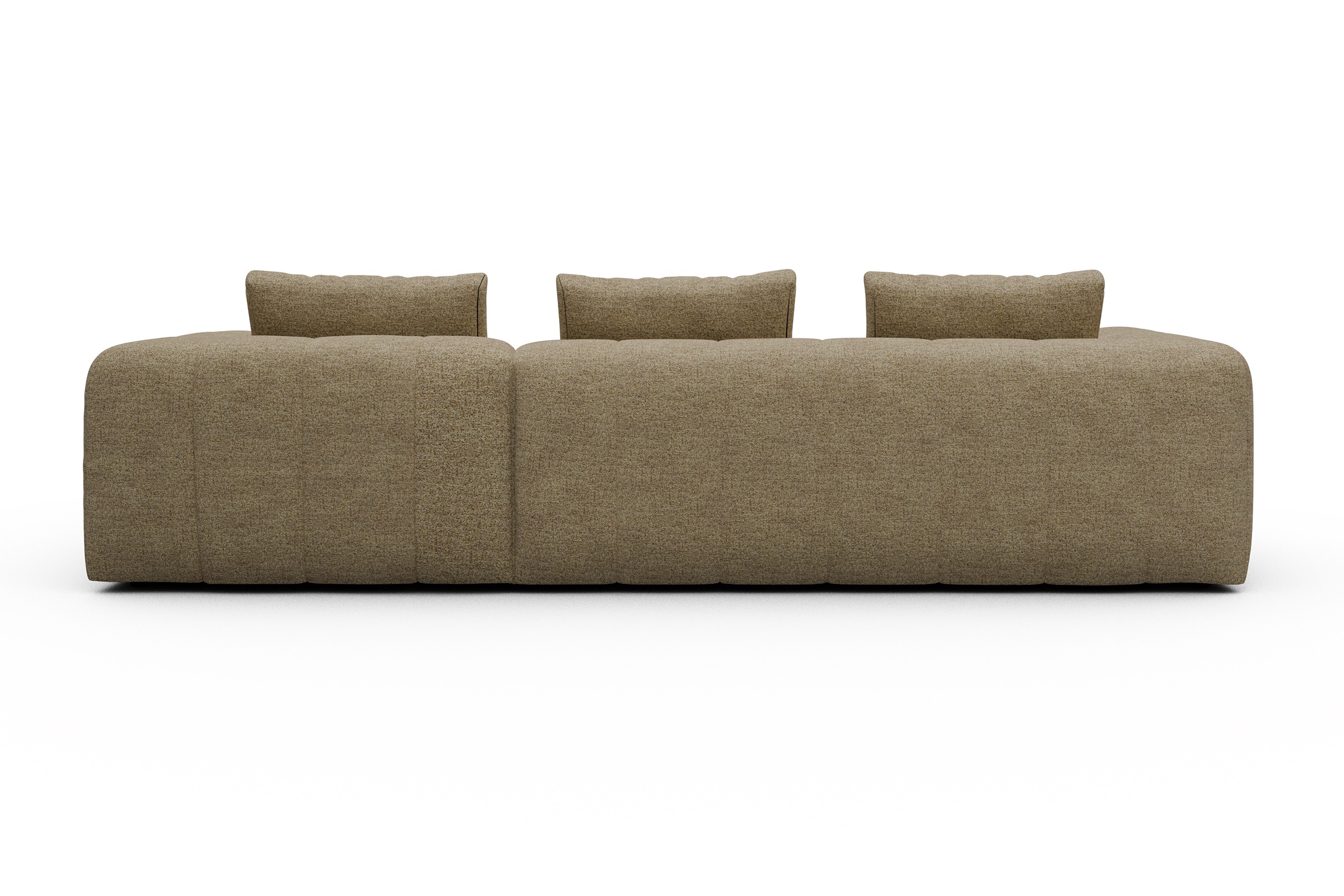 Ecksofa Hugo 2,5-Sitzer Armlehne links mit Chaiselongue Carreno-Silician-Yellow