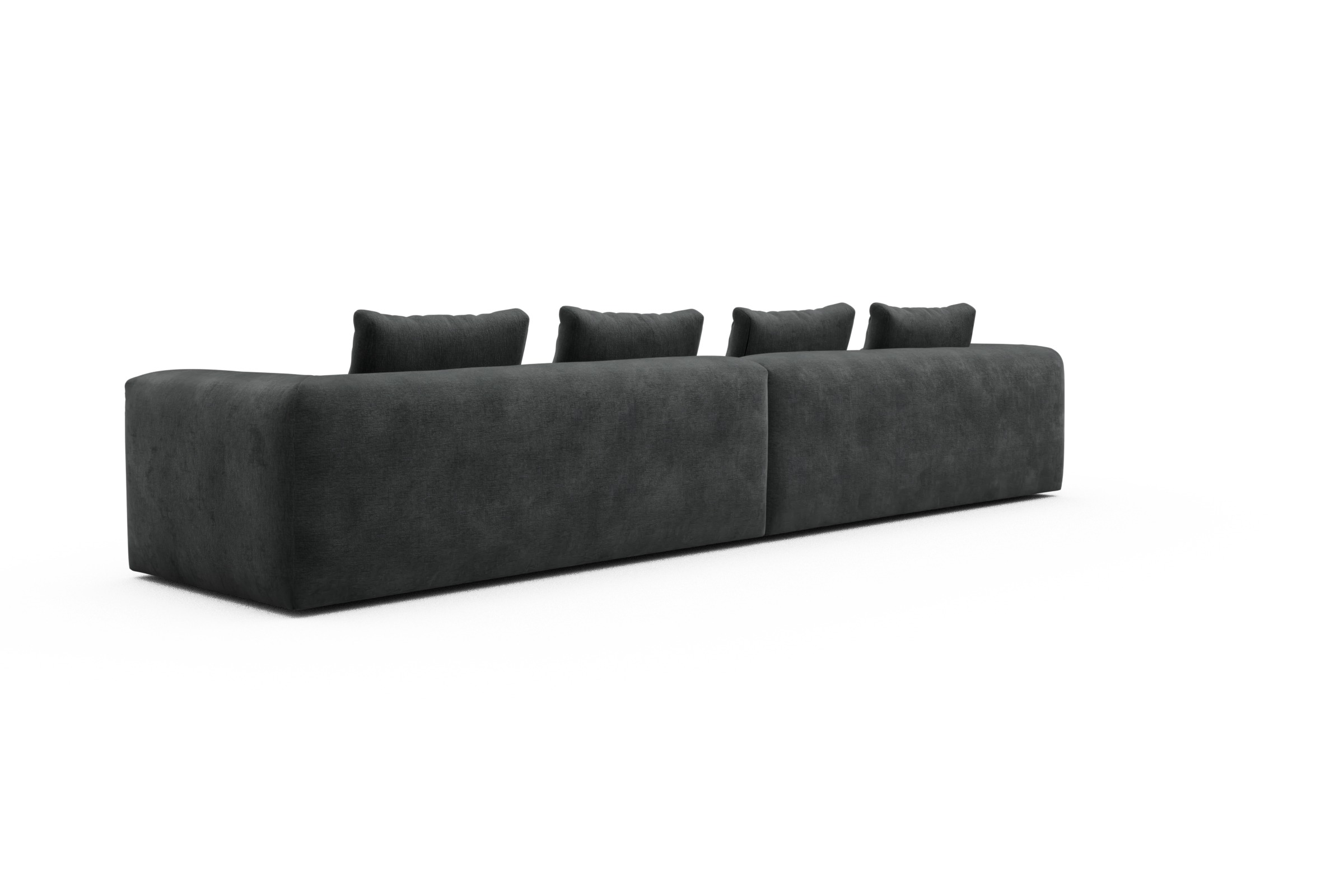 Sofa Modulares XXL Sofa Fred 5-Sitzer Smooth-Deep-Warm-Grey
