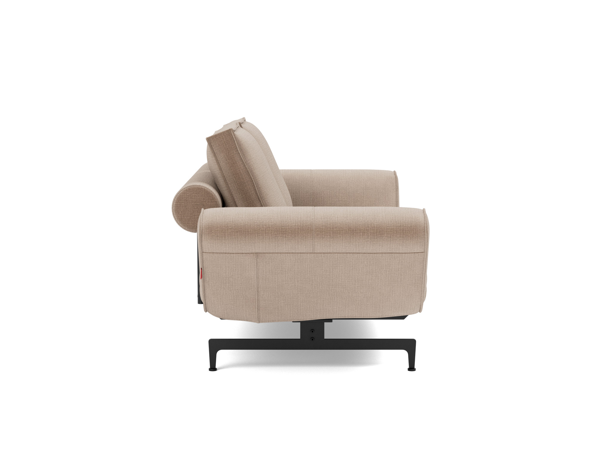 Tagesbett Ghia Chenille Esina 417-Mocha Beine Laser schwarz