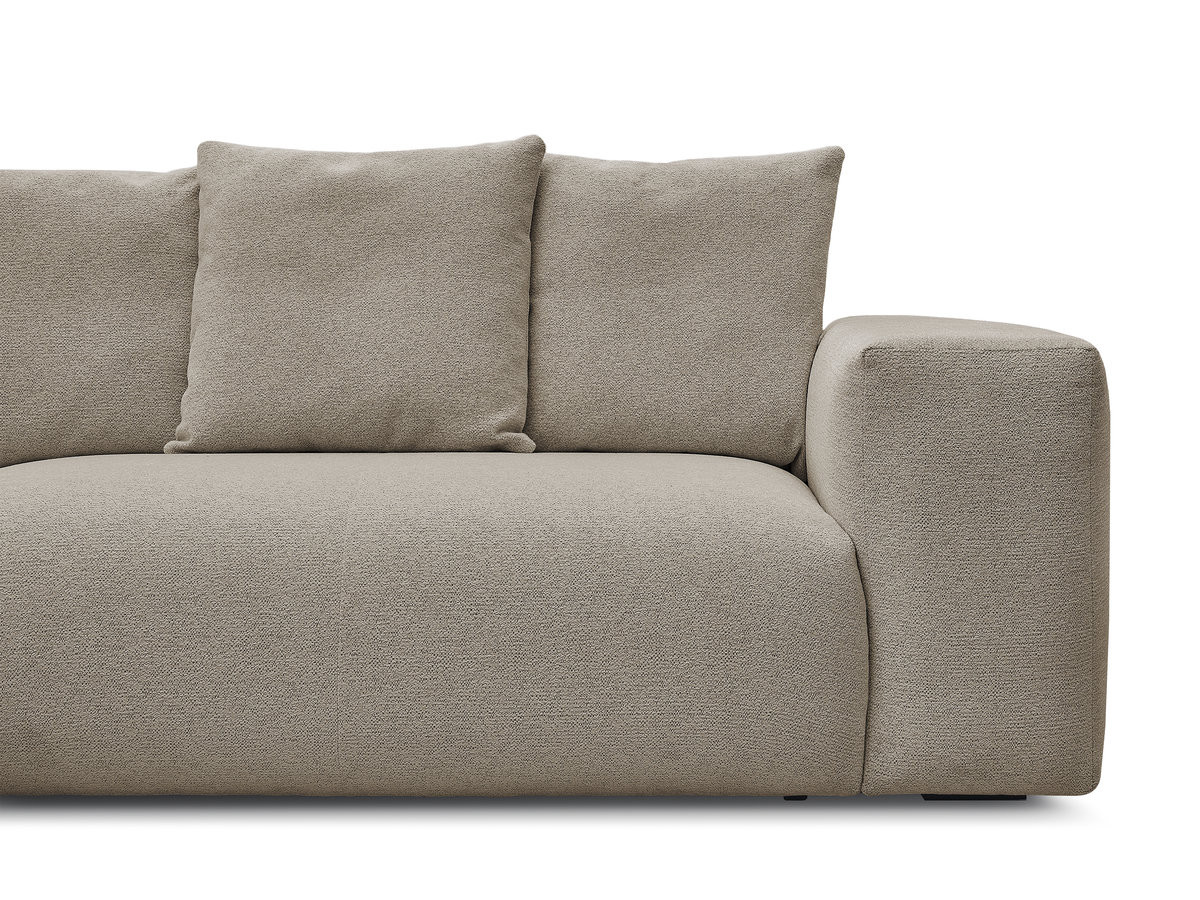 Bobochic Voltaire Ecksofa 268 × 214 cm Melange-Stoff Taupe Ecke links