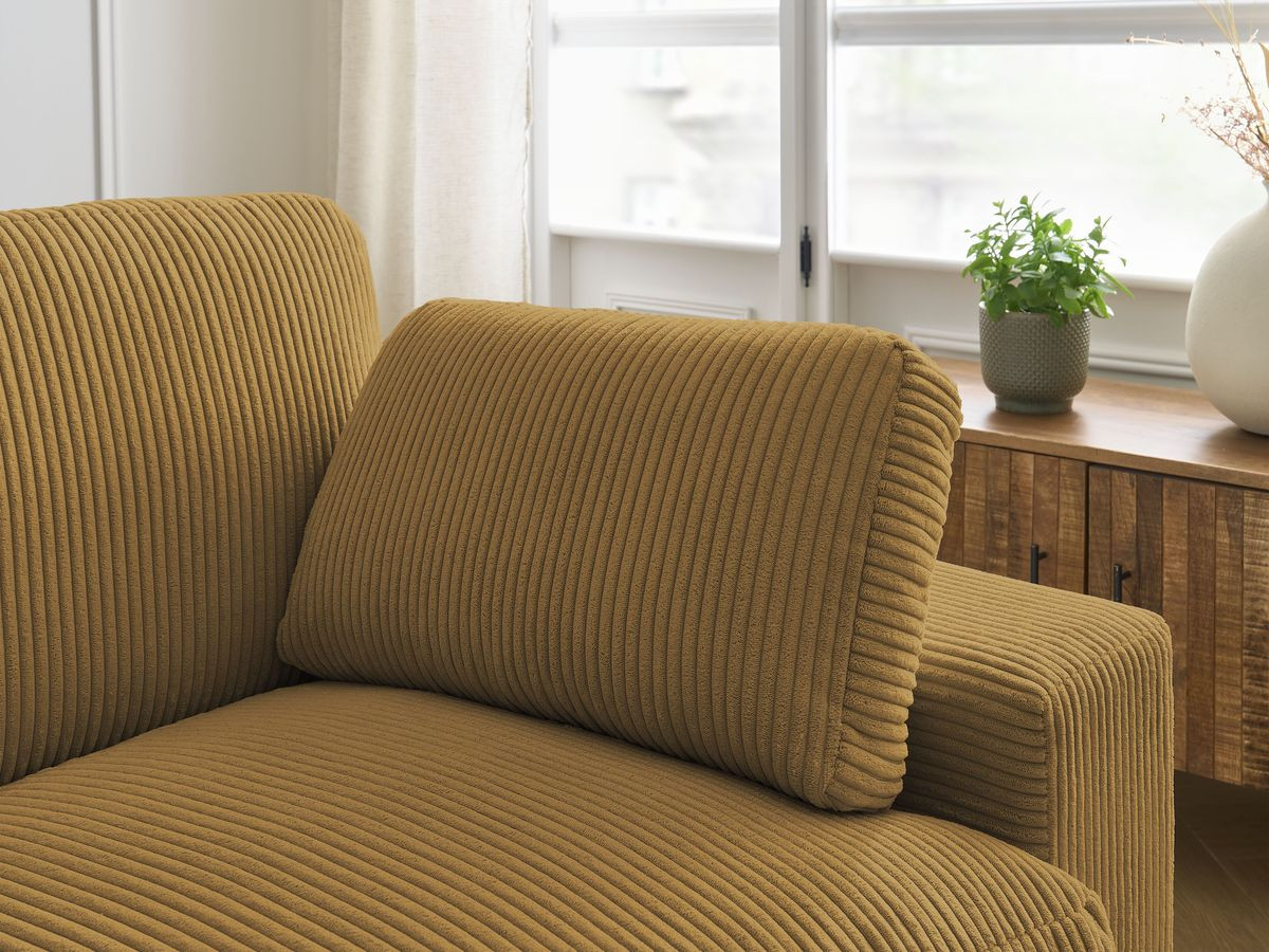 Bobochic Belair Sofa 4-Sitzer Cordsamt Gelb
