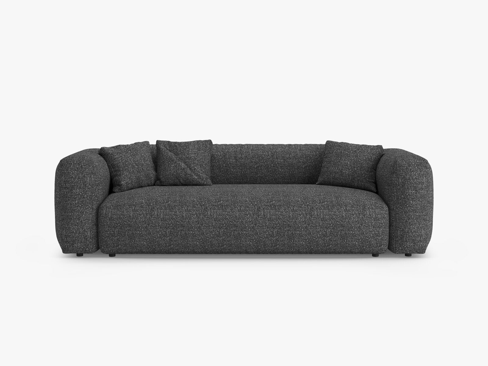 Micadoni Martina Sofa mit Bettfunktion Boucle Monet Anthrazit