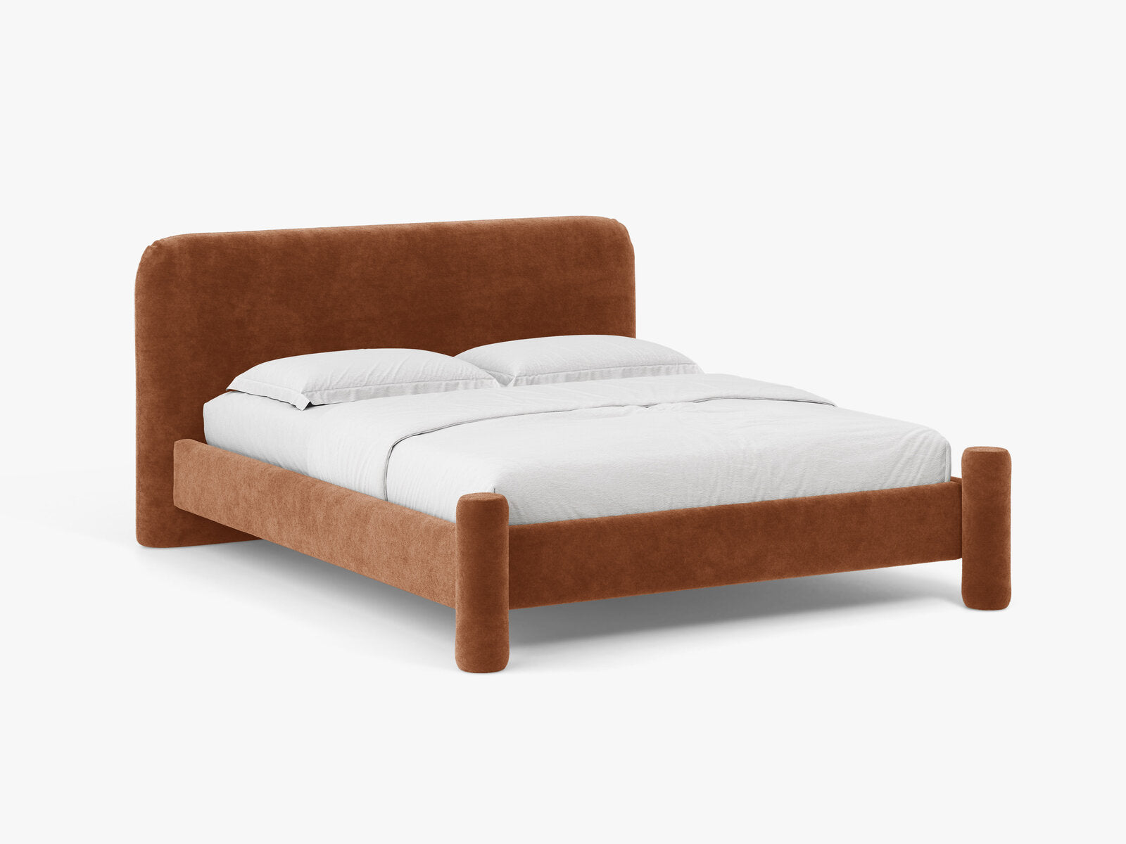 Micadoni Vera Bett mit Kopfteil Chenille Perfect Harmony Terrakotta 140x200