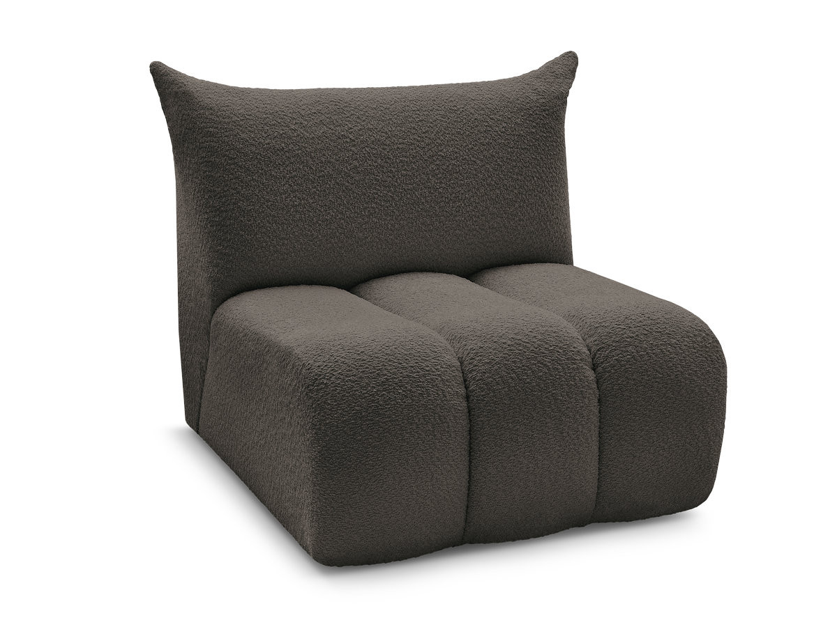 Bobochic Azra Sofamodul 1-Sitzer 90 × 112 cm Bouclé-Stoff Braun