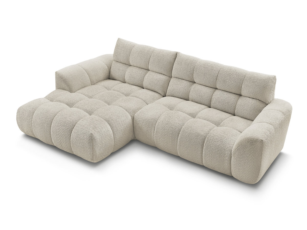 Bobochic Jaya Ecksofa Chenille Beige Ecke links