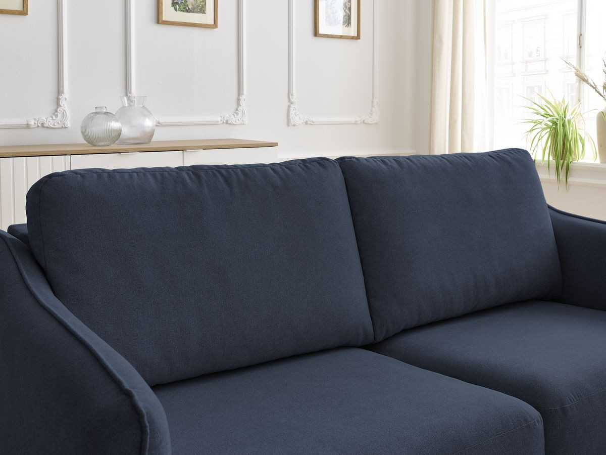 Bobochic Lenny Schlafsofa 3-Sitzer Stoff Dunkelblau