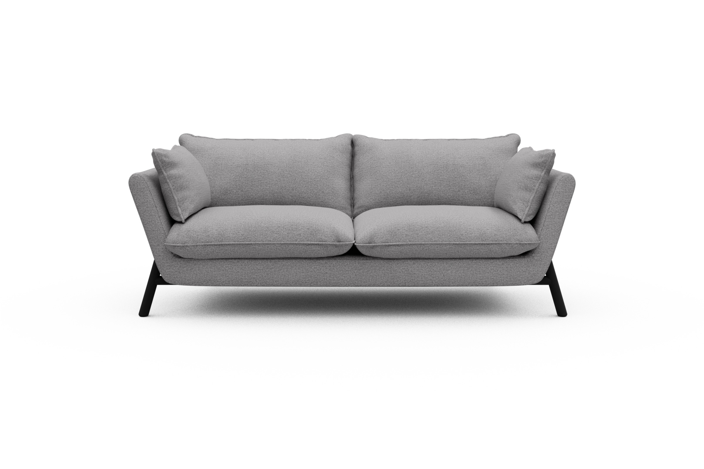 Skandi Home Sofa Emil PREMIUM 2-Sitzer Beinfarbe Eiche Schwarz Sama-Grey moebelfaktor