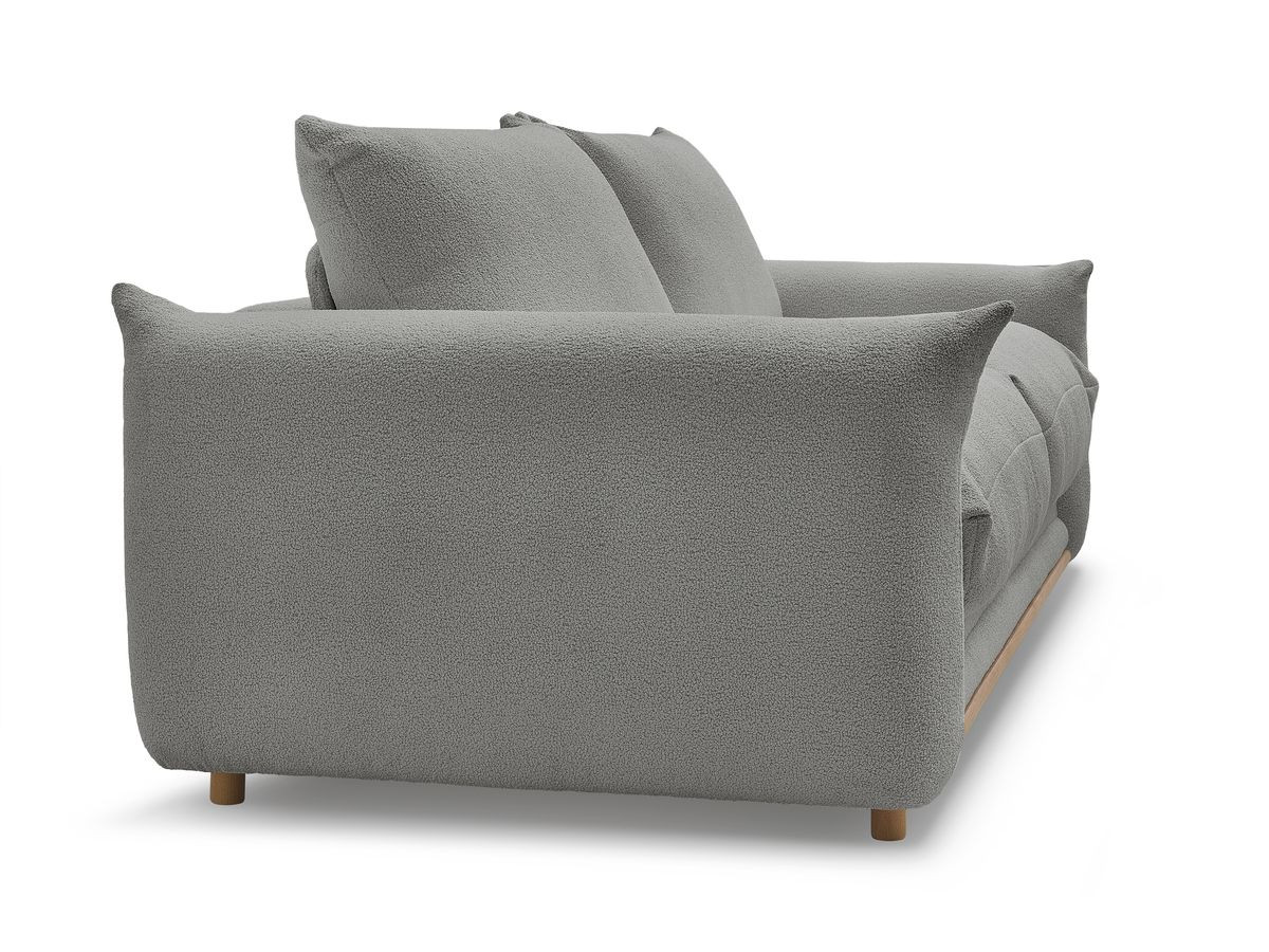 Bobochic Ernest Schlafsofa 3-Sitzer, Liegefläche 190 × 140 / 160 cm Bouclé-Stoff Dunkelgrau, Liegefläche 140 × 190 cm