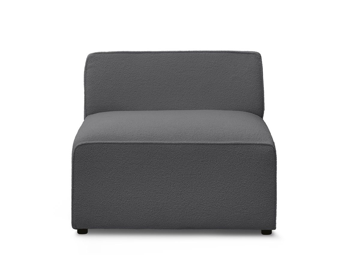 Bobochic Megeve Sofamodul 1-Sitzer Bouclé-Stoff Dunkelgrau