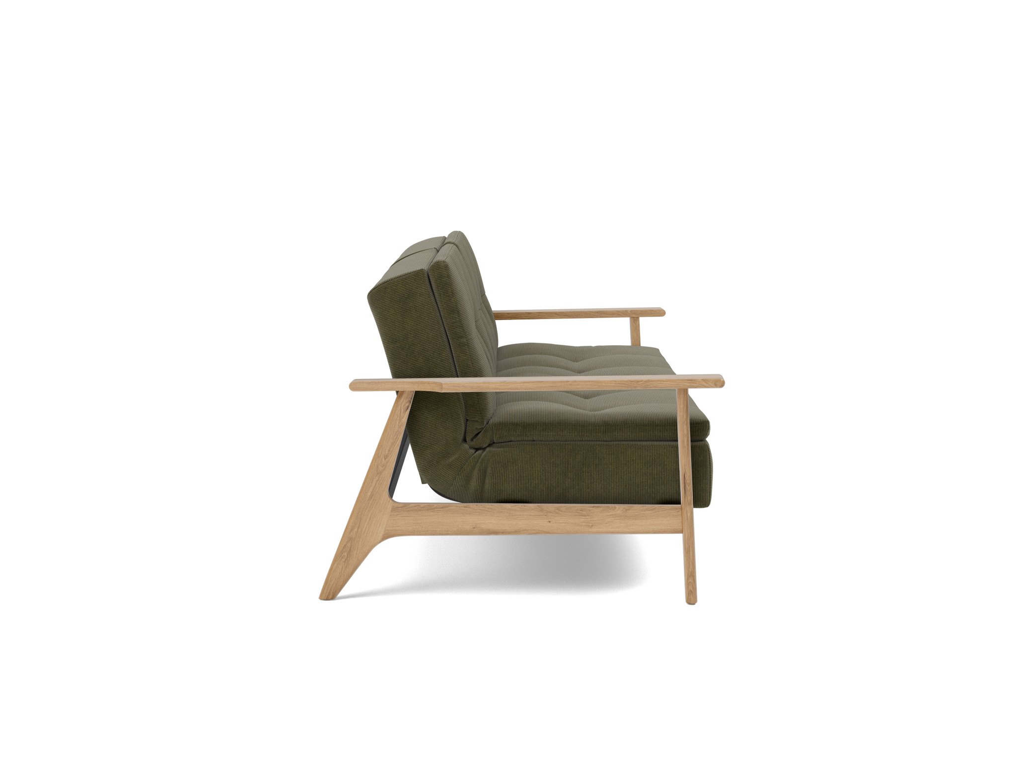 Schlafsofa Dublexo Frej Kord Cordufine 316-Pine-Green