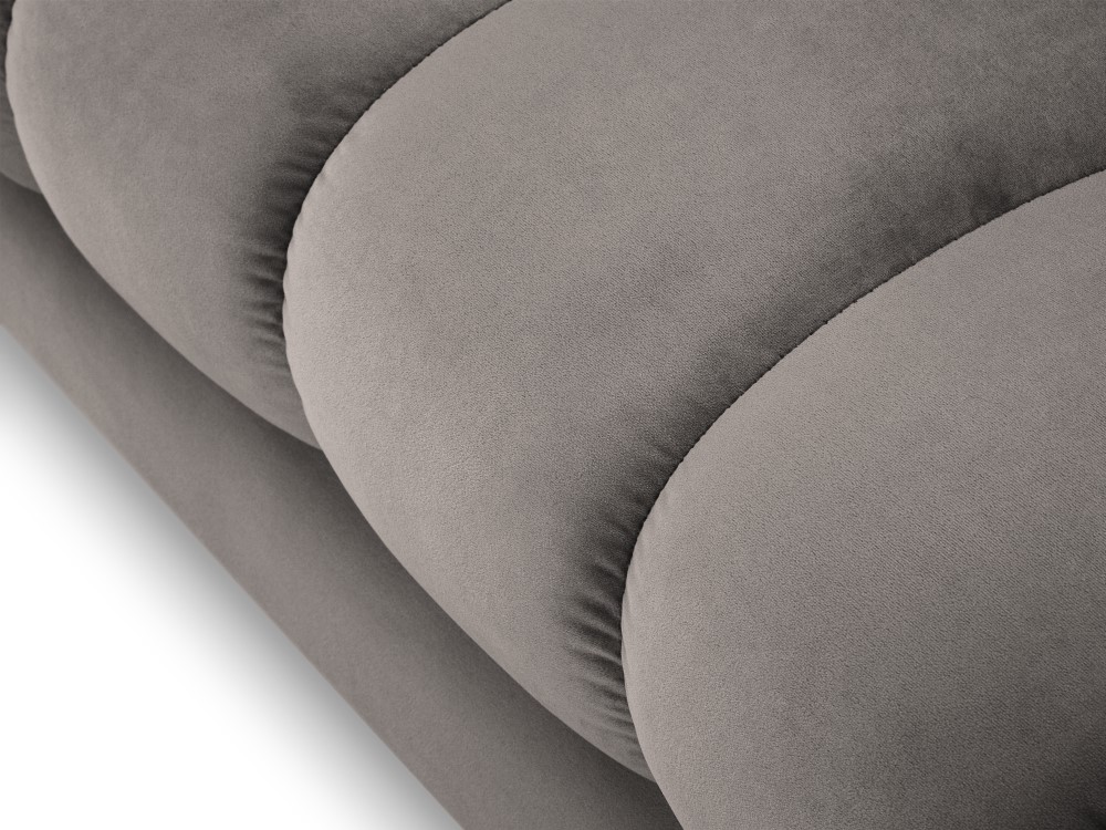 Cosmopolitan Design Chaiselongue Bali Samt Bluvel Hellgrau Links Beine Gold