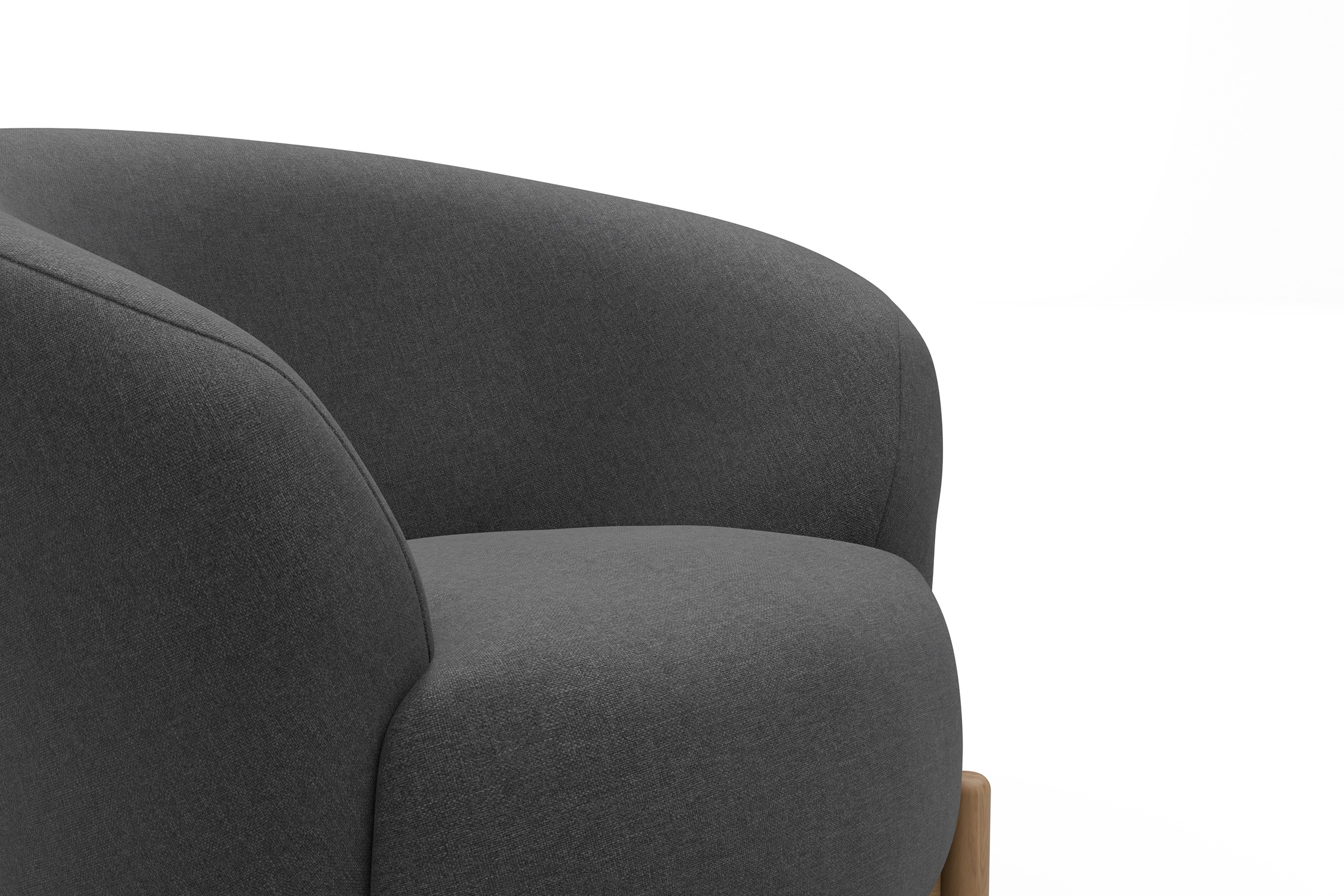 Sessel Ronda Holzbeine Eiche Natur Satya-Zinc