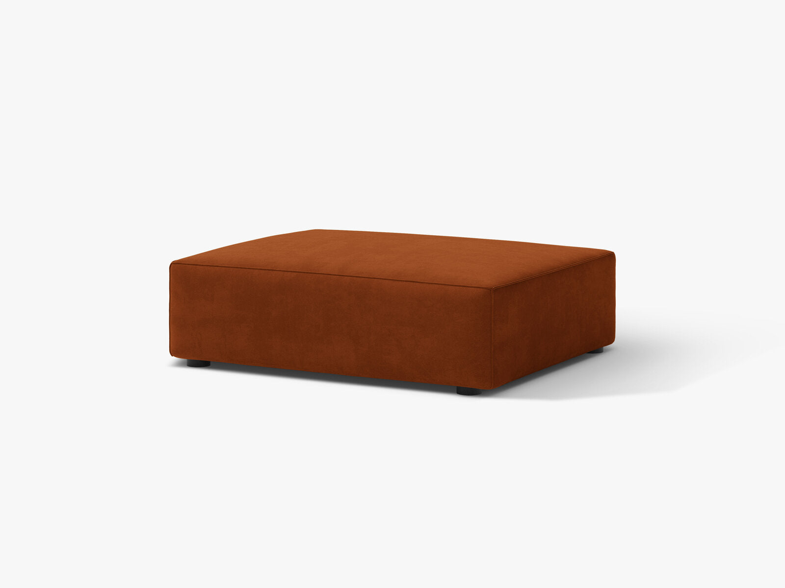 Micadoni Hocker Jodie 1-Sitzer Samt Bluvel Terrakotta