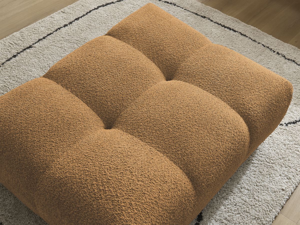 Bobochic Anakin Pouf Bouclé-Stoff Gelb