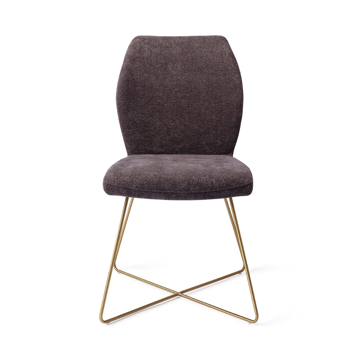 Jesper Home Esszimmerstuhl Ikata Almost-Black Cross Gold moebelfaktor