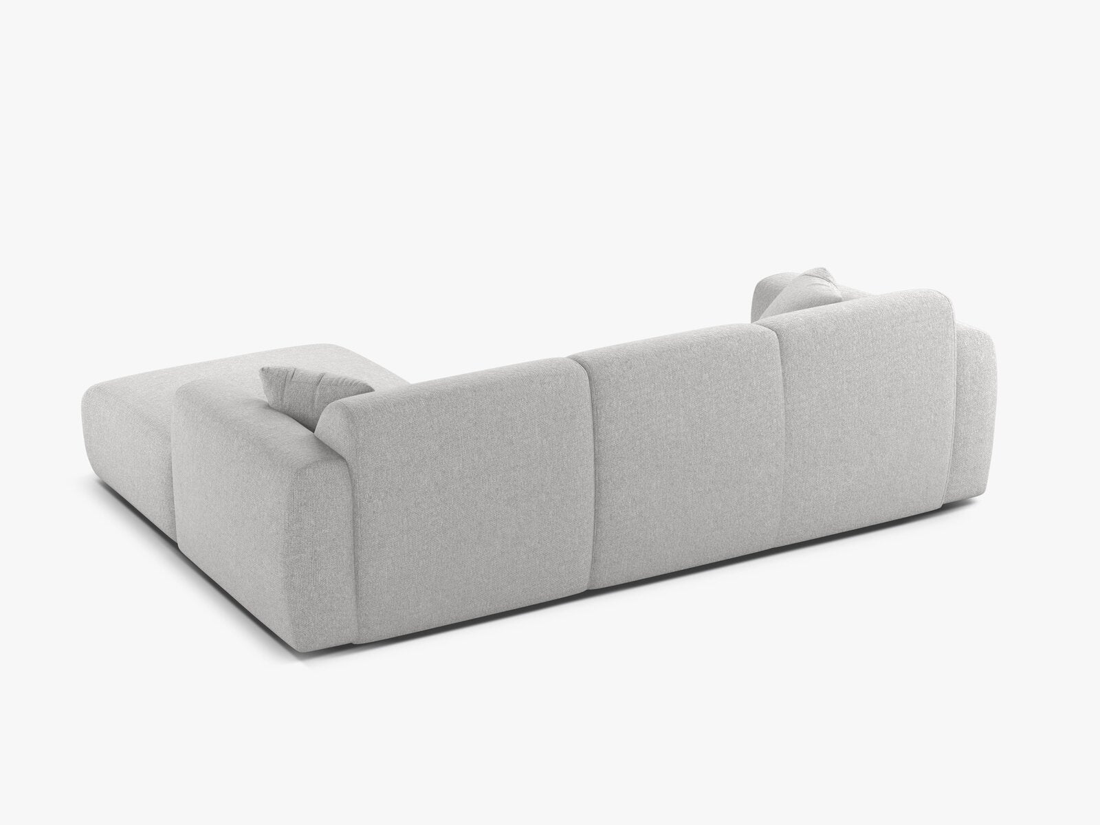 Micadoni Ecksofa Molino 4-Sitzer Rechts Chenille Eden Silber