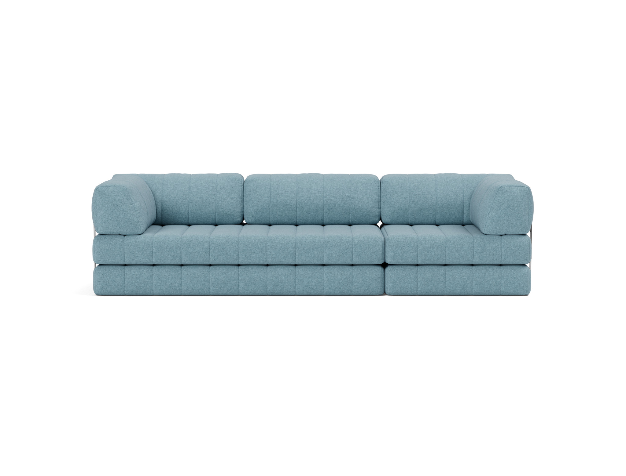 Schlafsofa CozyPad Grand mit Armlehnen Flachgewebe Mixed Dance 525-Light-Blue