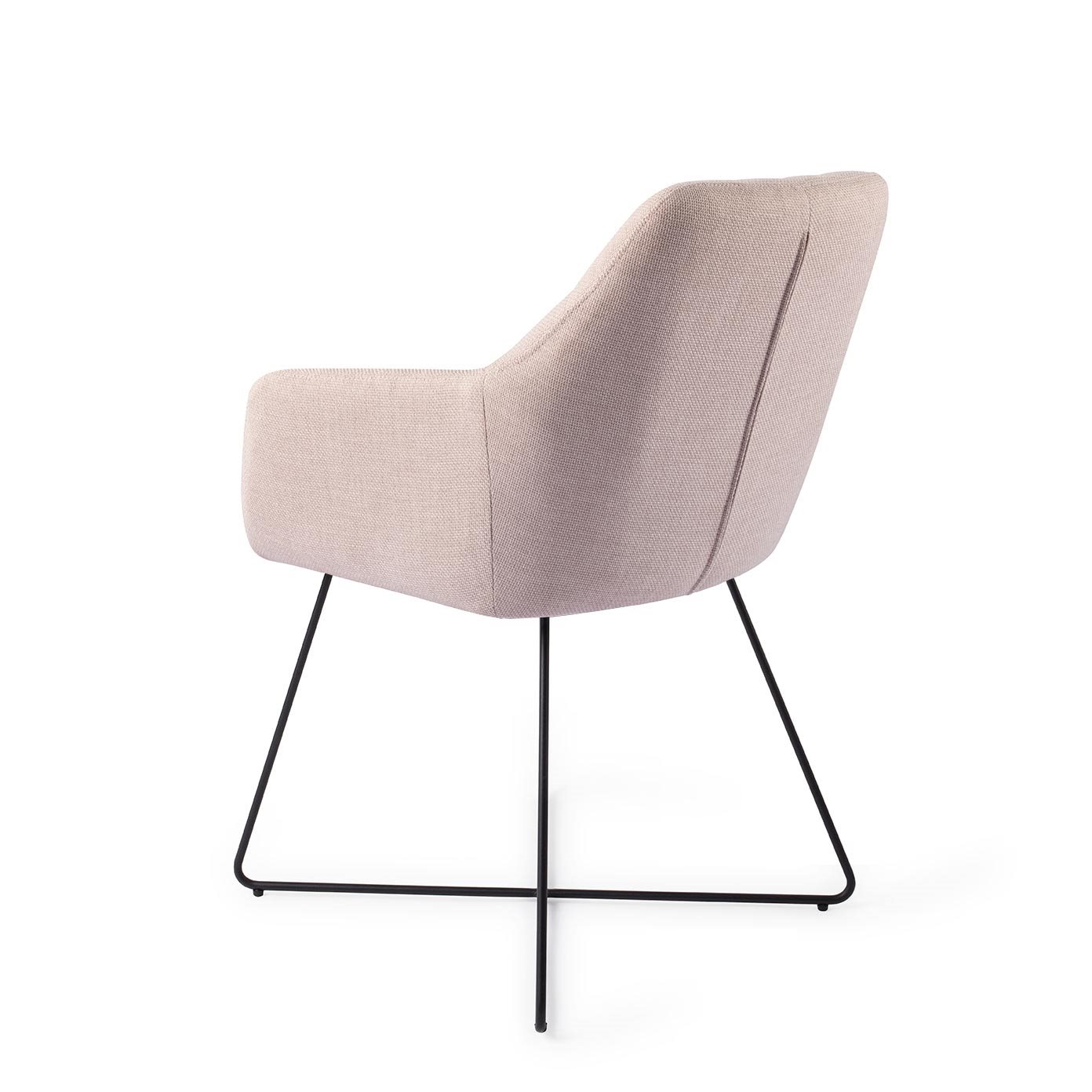 Jesper Home Esszimmerstuhl Noto Petal-Pink Cross Schwarz