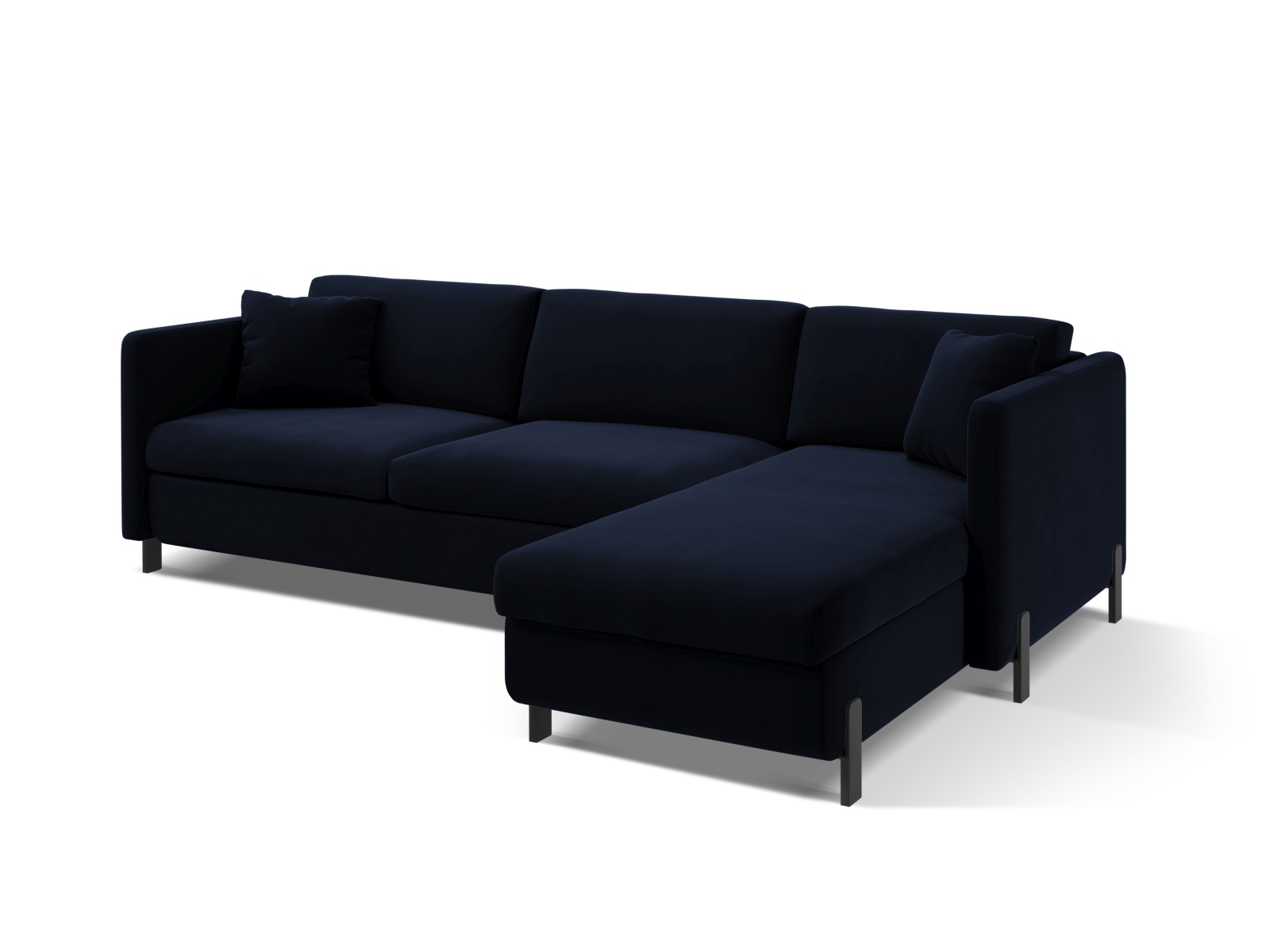 Micadoni Schlaf-Ecksofa Gloria 5-Sitzer Rechts Samt Königsblau 205x160