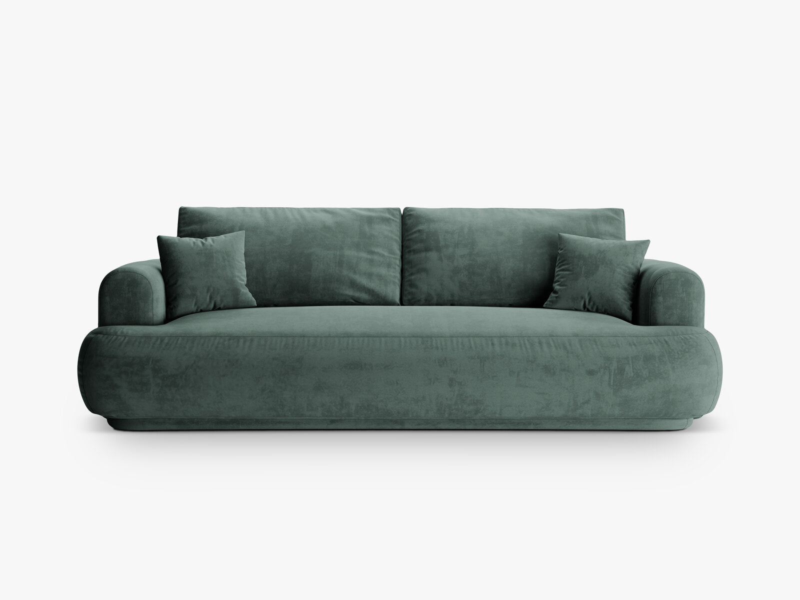 Micadoni Ella Schlafsofa 3-Sitzer mit Bettkasten Samt Vogue Petrol